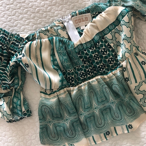 Stone Cold Fox Off The Shoulder Silk Top - Picture 3 of 5